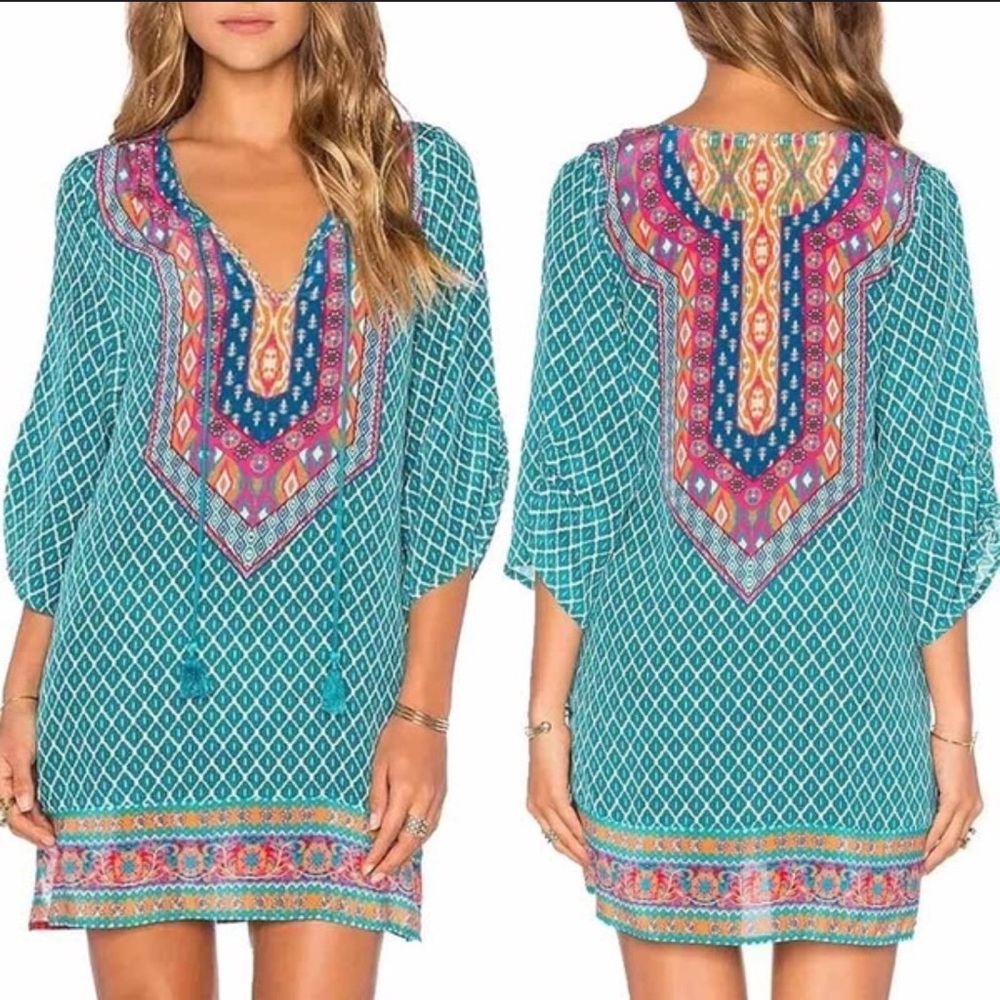 NWT Women’s Moroccan Print Loose Tunic